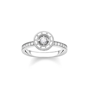 Ring Kreis mit weißen Steinen Pavé Silber von Thomas Sabo, Schneller Versand - Nordicspectra.de
