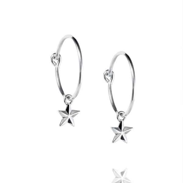 Micro Catch A Falling Star Hoops - Efva Attling - ruotsalainen muotoilu - Nordic Spectra