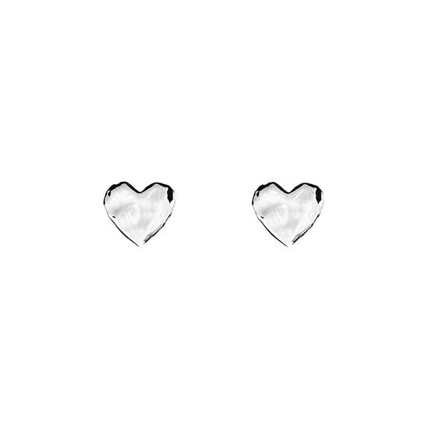 Organic Heart Mini Earrings Silver - Emma Israelsson - Suuri valikoima & ilmainen lahjapaketointi - Nordic Spectra