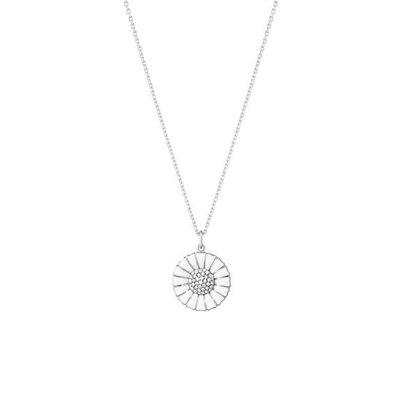 Daisy Medium Halsband Silver med Diamanter - Georg Jensen halsband - Snabb frakt & paketinslagning - Nordicspectra.se
