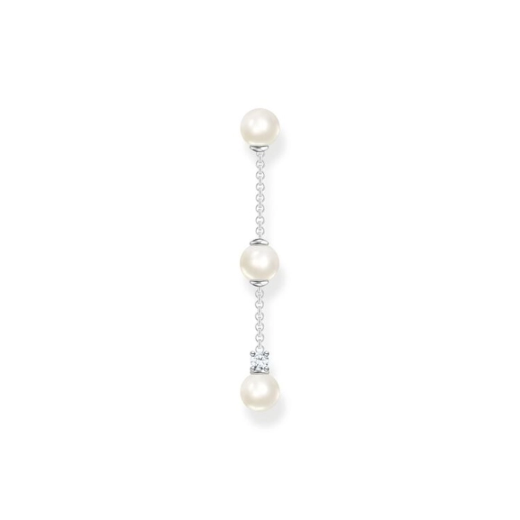 Einzel Ohrring Perlen Mit Weißem Stein Silber von Thomas Sabo, Schneller Versand - Nordicspectra.de