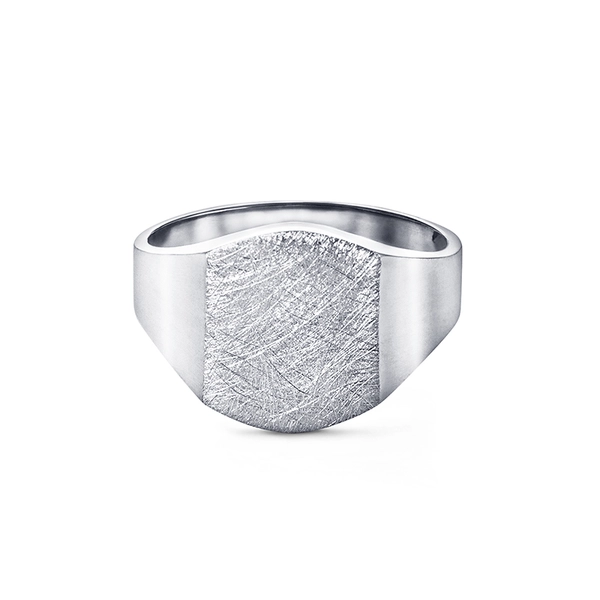 Ola Signet Ring 18K White Gold Diamond Surface - Nordic Spectra - Suuri valikoima & ilmainen lahjapaketointi - Nordicspectra.fi