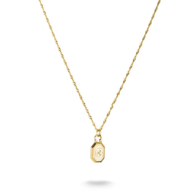 Thomas Sabo - M&aring;ne Elyndra Tvistat Halsband Guld