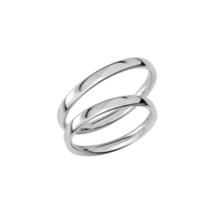 SR1016-2.5 Platina - Vigsel- & förlovningsringar - Schalins - Fri storleksändring* - Nordic Spectra