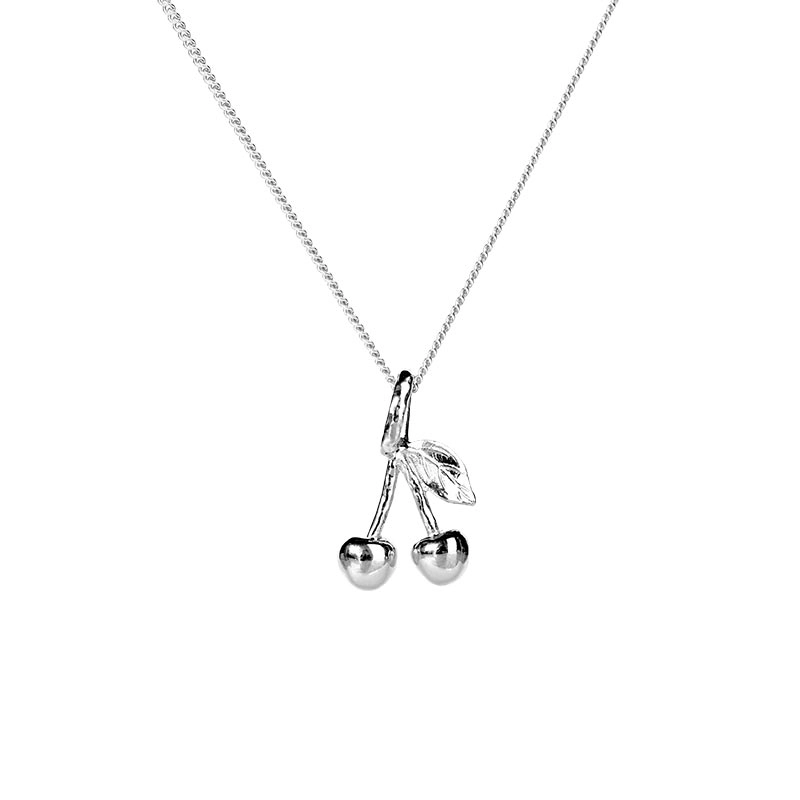 Emma Israelsson - Cherries Love Necklace Silver