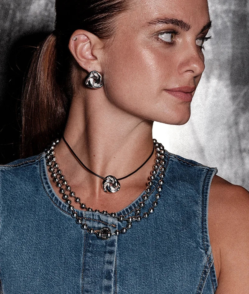 LAUREN Halsband Stål - Astrid & Agnes - Nordic Spectra