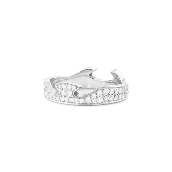 Fusion Ytterring Vitguld & Pavé Diamanter - Georg Jensen ringar - Snabb frakt & paketinslagning - Nordicspectra.se