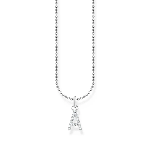 Glittrande Bokstavshalsband A - Thomas Sabo - Snabb leverans & paketinslagning - Nordic Spectra