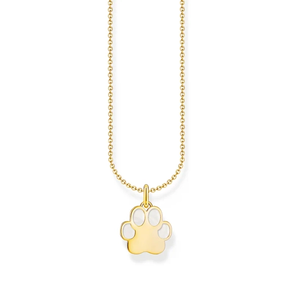 Halsband med Tassavtryck med Emalj Guld - Thomas Sabo - Snabb leverans & paketinslagning - Nordic Spectra