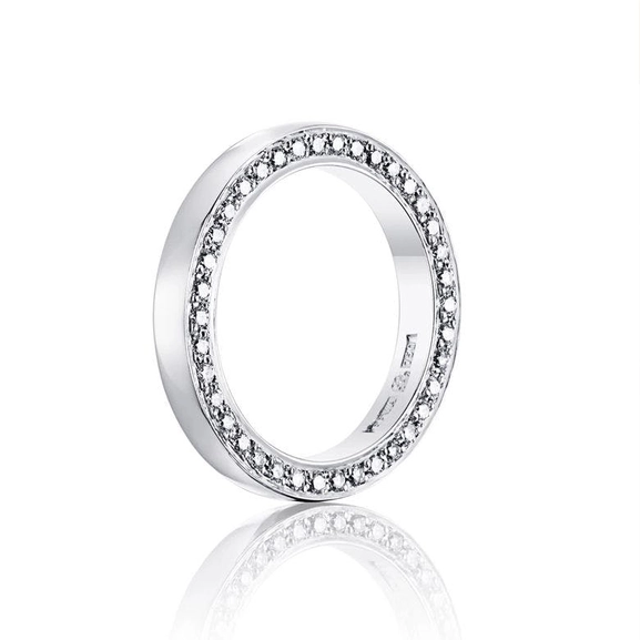 Half Round & Stars On Side Ring White Gold - Efva Attling ringar - Snabb frakt & paketinslagning - Nordicspectra.se