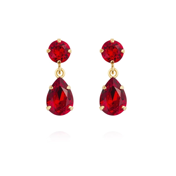 Mini Drop Earrings Gold Light Siam 227 - Caroline Svedbom - Nopea toimitus ja lahjapakkaus