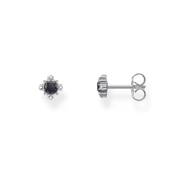 Ohrstecker Vintage mit schwarzem Stein Silber - Thomas Sabo - Nordic Spectra
