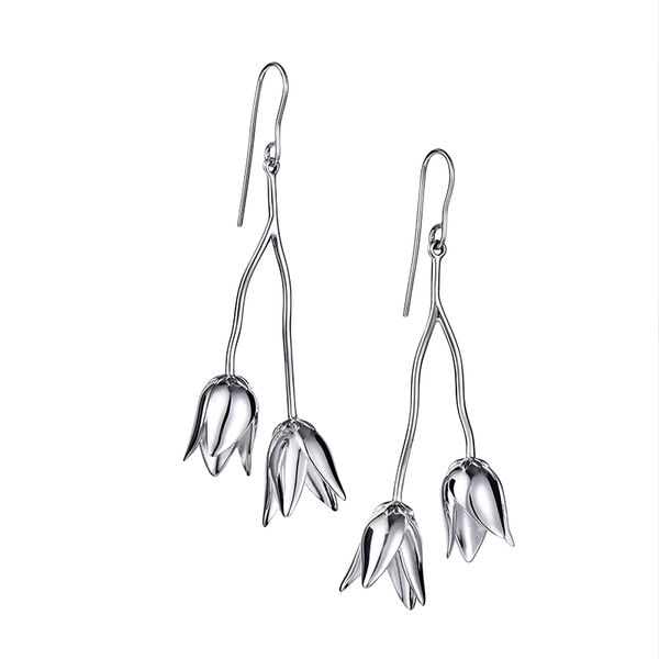 Helleborus Earrings i silver