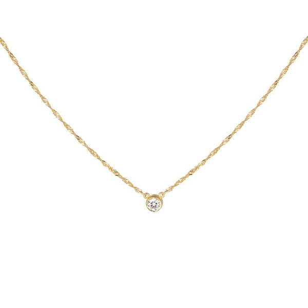 Cubic Single Neck Gold -CU Jewellery - Snabb frakt & paketinslagning - Nordicspectra.se
