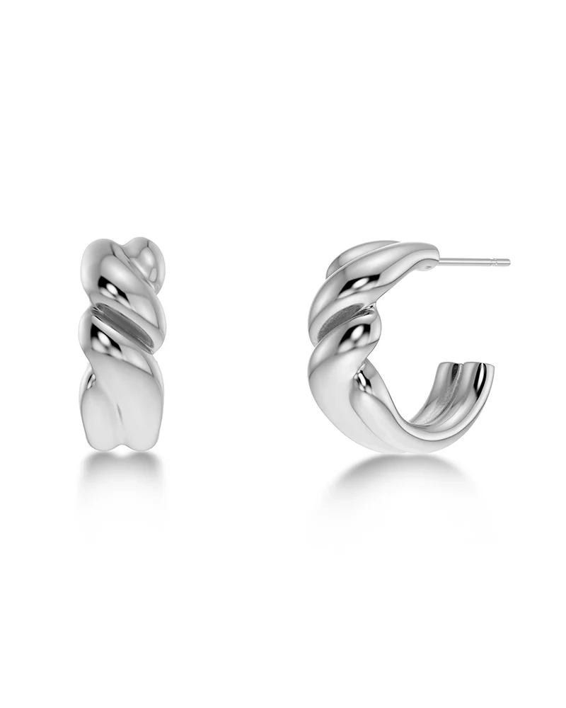 Twist Hoops S Silver
