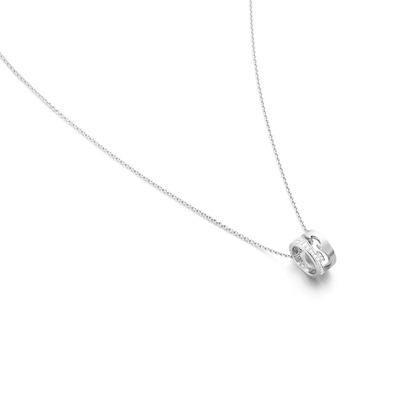 Fusion Kette Weißes Gold Mit 0.22 ct  Diamanten  von Georg Jensen, Schneller Versand - Nordicspectra.de