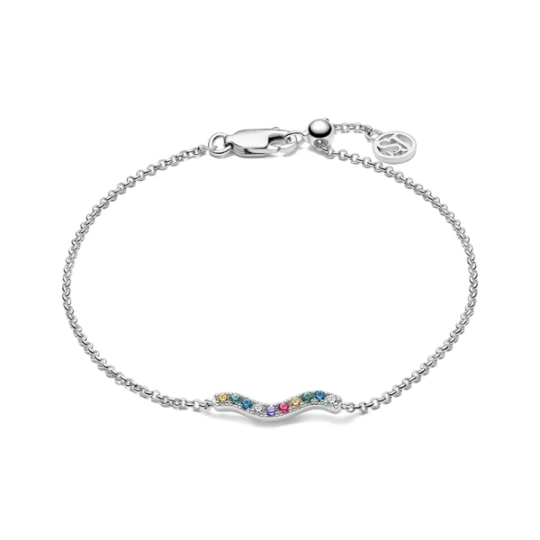 Ellera Waves Armband Mix i silver med gnistrande cubic zirconia-stenar från Sif Jakobs