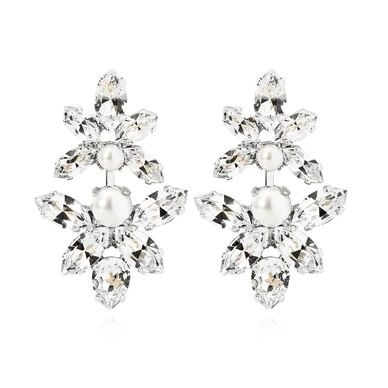 Caroline Svedbom - Love Me Forever Earring Rhodium Pearl & Crystal