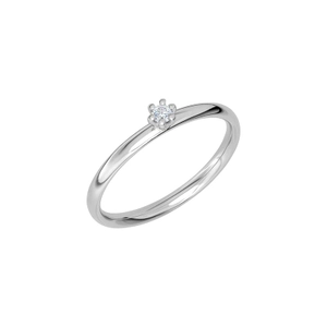 Glow 0.05 White Gold - Wedding & engagement rings - Schalins - Scandinavian design - Nordic Spectra