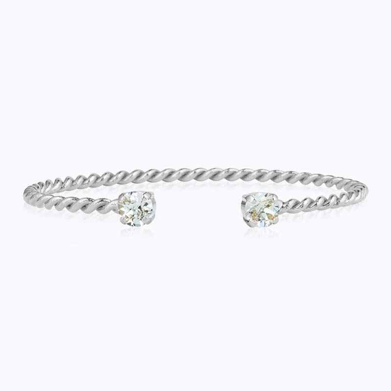 Caroline Svedbom - Mini Twisted Bracelet Rhodium Light Azore