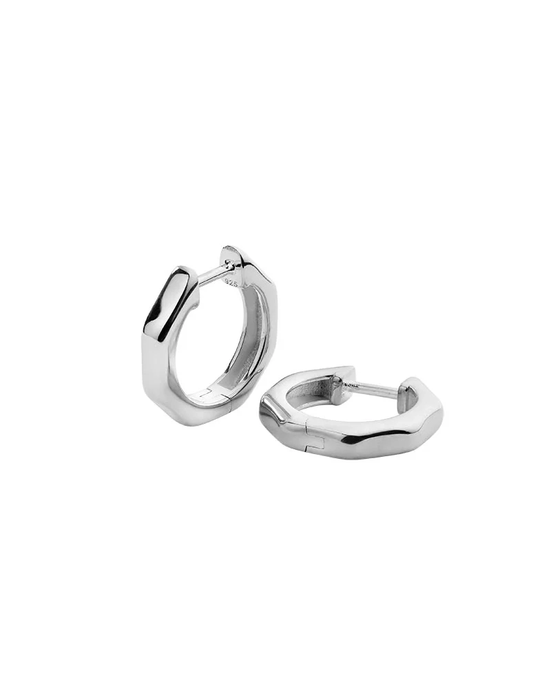 Syster P - Cavelle Structured Hoops Silver