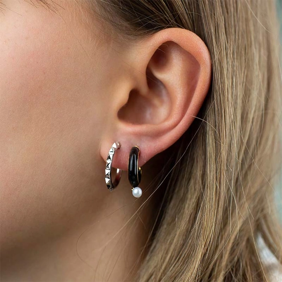 Pyramid Hoops Silver - Sophie By Sophie - Snabb frakt & paketinslagning - Nordicspectra.se