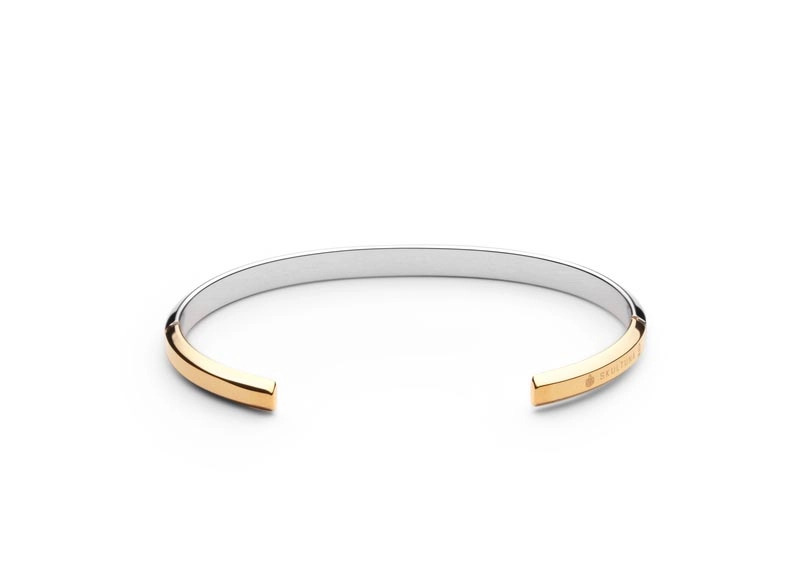 Icon Cuff Thin Two Tone - Gold & Steel