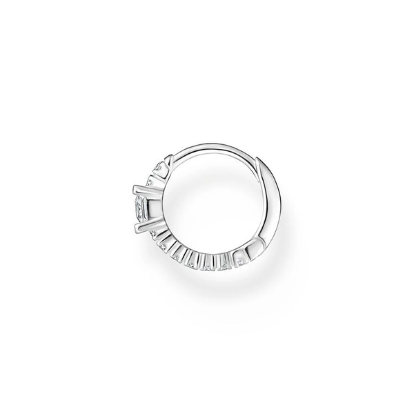 Einzel Creole Mit Weißen Steinen Silber von Thomas Sabo, Schneller Versand - Nordicspectra.de