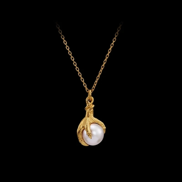 Big Claw Pearl Necklace Gold - Maria Nilsdotter - Schmuck im skandinavischen Design - Nordic Spectra
