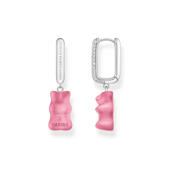 HARIBO Singelcreol Rosa Gummibjörn med Glittrande Stenar - Thomas Sabo - Snabb leverans & paketinslagning - Nordic Spectra