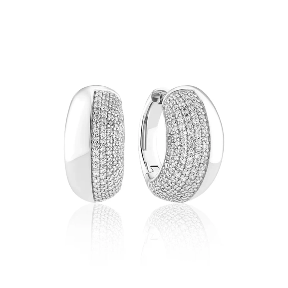 Fasano Piccolo Örhängen i silver med gnistrande Cubic Zirconia-stenar från Sif Jakobs Fasano-kollektion.