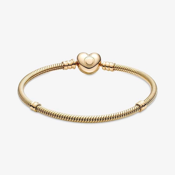 Pandora Moments Schlangen-Gliederarmband mit Herz-Verschluss von PANDORA, Schneller Versand - Nordicspectra.de