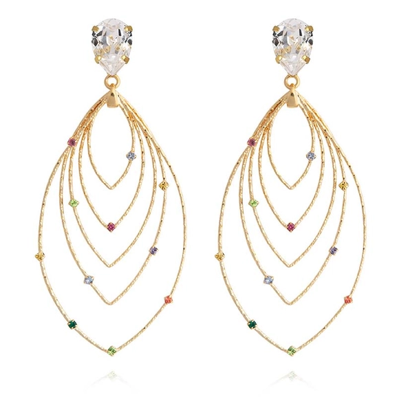 Lotus Earrings Gold Rainbow Combo - Caroline Svedbom - Snabb frakt & paketinslagning - Nordicspectra.se