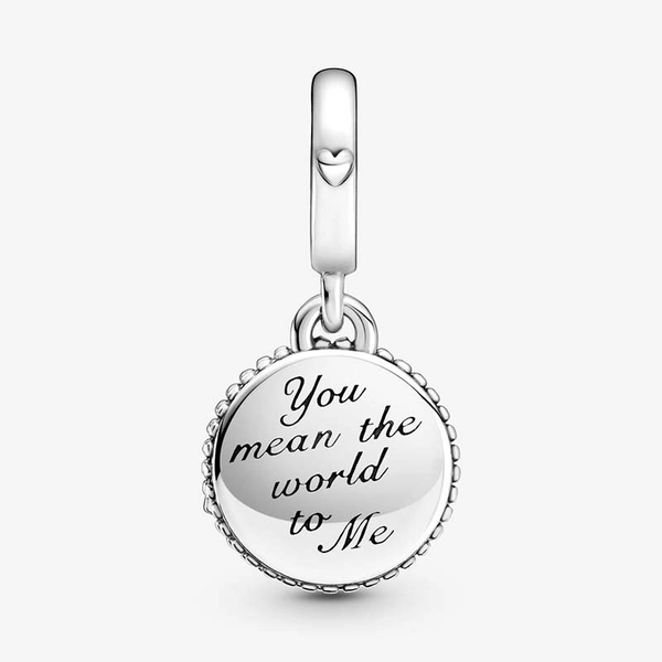 Glitzernder Globus Mum Charm-Anhänger von PANDORA, Schneller Versand - Nordicspectra.de