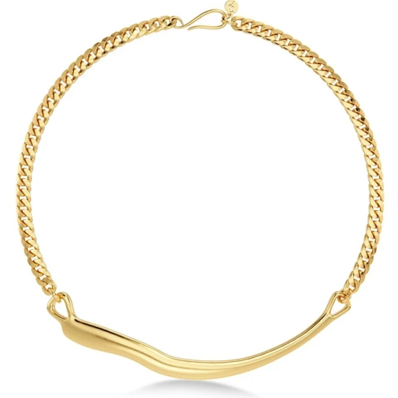 Guldpläterat halsband från Edblad med skulptural design