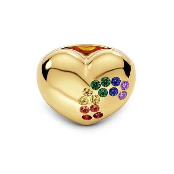 Rainbow Ring Maxi Gold - Edblad - Snabba leveranser - Gratis paketinslagning