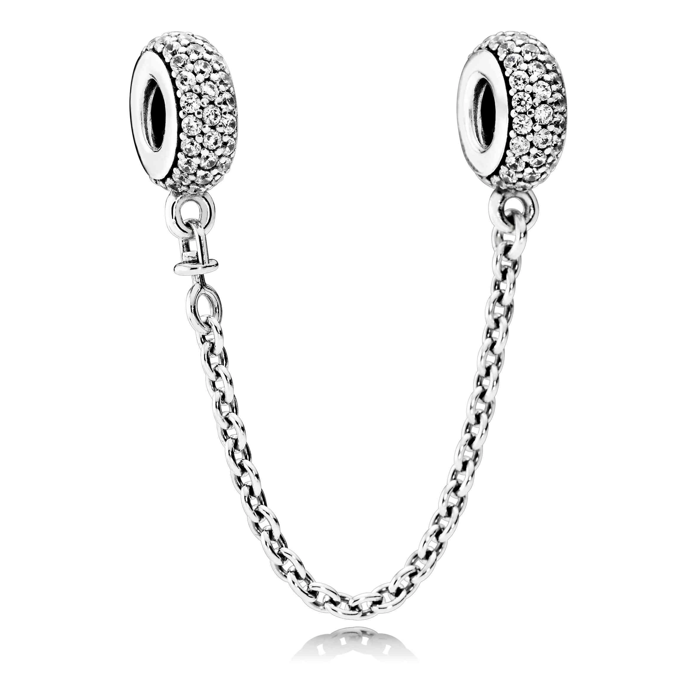 PANDORA Safety Chain With Clear Cubic Zirconia berlocker dam – bild 7