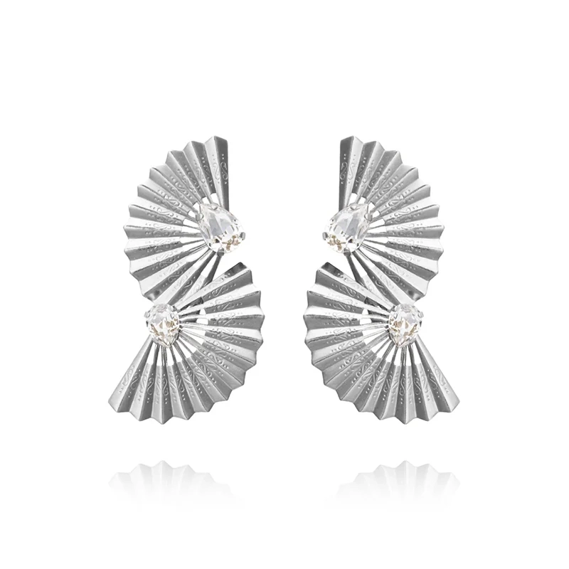 Caroline Svedbom – Flamenco Earrings Rhodium Crystal