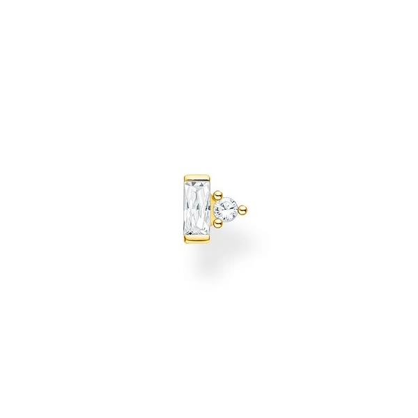 Einzel Ohrstecker Weisser Stein Gold von Thomas Sabo, Schneller Versand - Nordicspectra.de