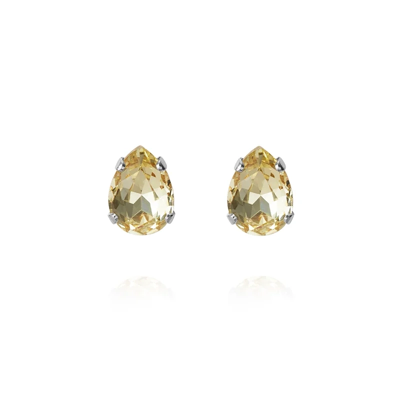 Caroline Svedbom - Superpetite Drop Ear Rhodium Jonquil