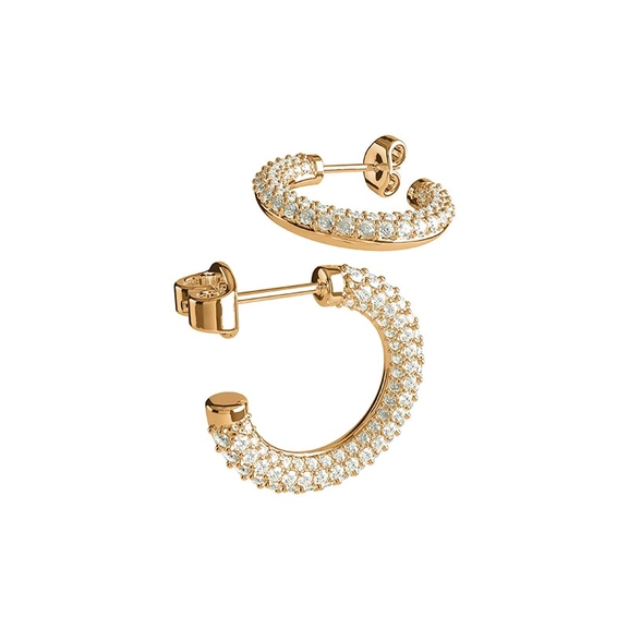 Aure 29 D Örhängen Guld i 18K med diamanter och rundad