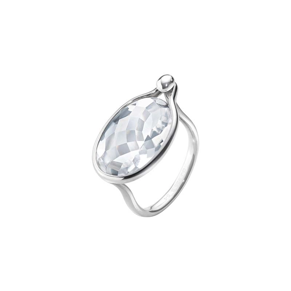 Savannah Ring Silver med Bergkristall Stor - Georg Jensen ringar - Snabb frakt & paketinslagning - Nordicspectra.se
