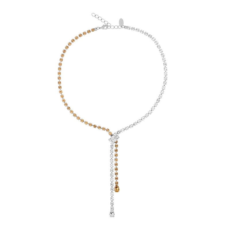 Caroline Svedbom - Yvette Necklace Rhodium Topaz Combo