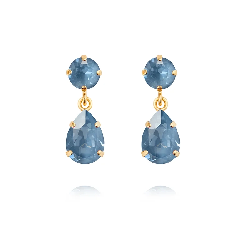 Caroline Svedbom - Mini Drop Earrings Gold Denim Ignite