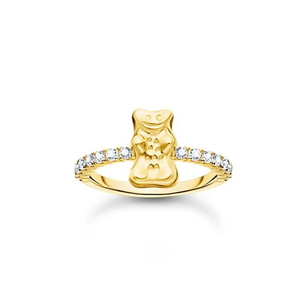 Ring mit HARIBO Goldbär und Steinen vergoldet - Thomas Sabo - Nordic Spectra