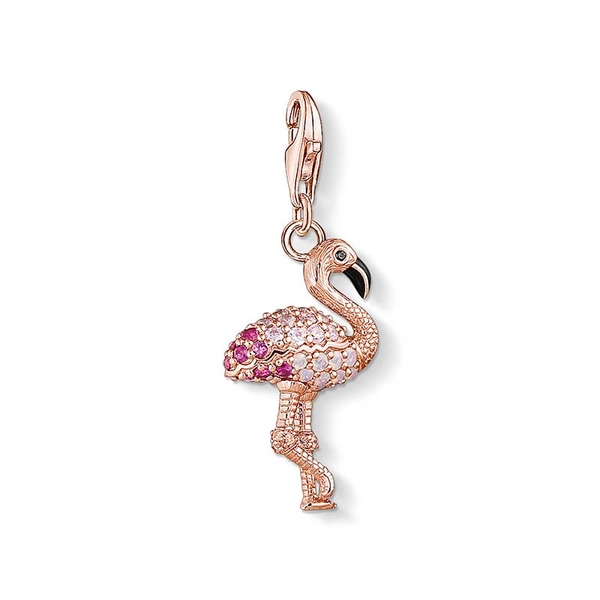 Exklusiv Glittrande Flamingo Rosé - Thomas Sabo berlock - Snabb frakt & paketinslagning - Nordicspectra.se