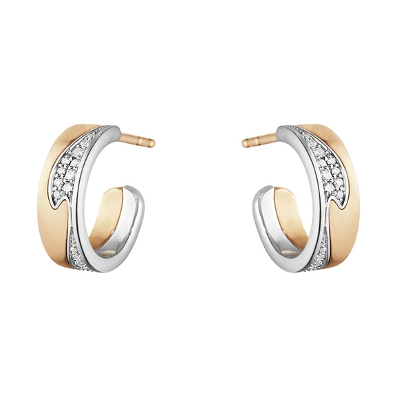 Fusion Hoops 0.18 ct Diamanter Pavé Små - Georg Jensen örhängen - Snabb frakt & paketinslagning - Nordicspectra.se