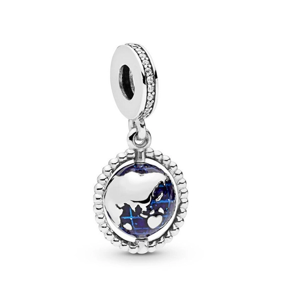 Drehender Globus Charm-Anhänger von PANDORA, Schneller Versand - Nordicspectra.de
