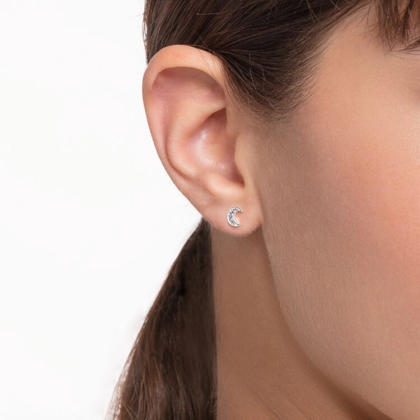 Einzel Ohrstecker Mond Pavé Siber von Thomas Sabo, Schneller Versand - Nordicspectra.de