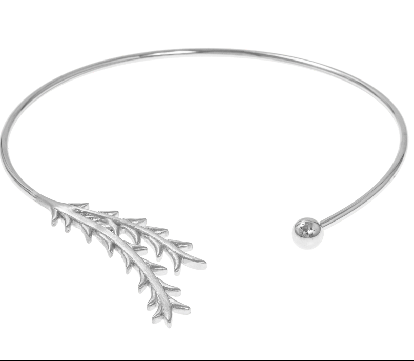 CU Jewellery - Tree Twig Bangle Necklace Silver